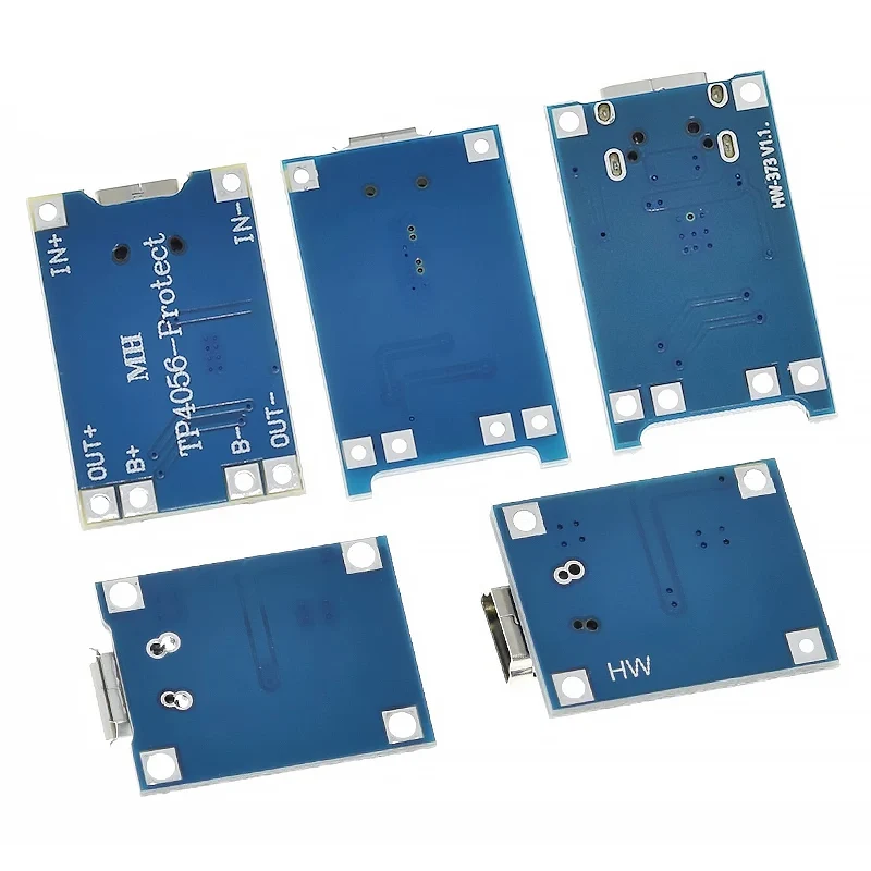 10Pcs Micro USB 5V 1A 18650 TP4056 Lithium Battery Charger Module Charging Board With Protection Dual Functions 1A Li-ion