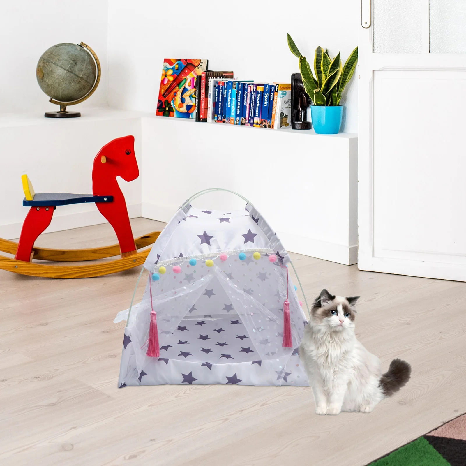 

Pet Tent Cat Small Dog Bed Portable Puppy Tents Hideaway Toys Breathable Comfort