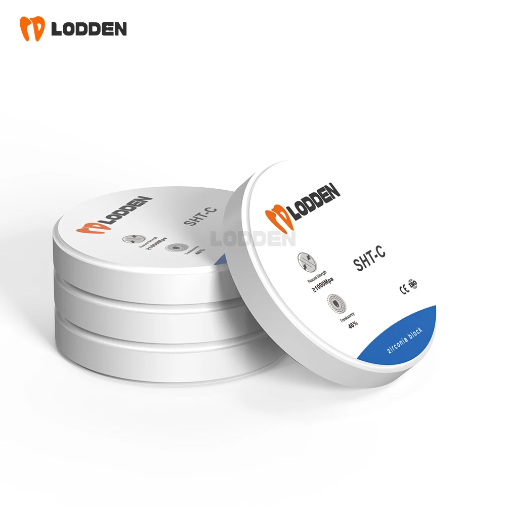 SHT-C Zirconia Block Super Transparent Color Preshaded Zirconium Blank Open System 98mm 10-30mm Thickness for Dental Lab CAD CAM