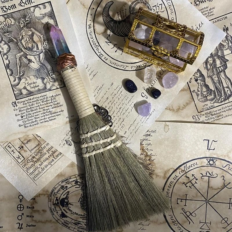 فرشاة مكنسة ميسكانثوس المصنوعة يدويًا لتزيين الجدران الاحتفالية #5