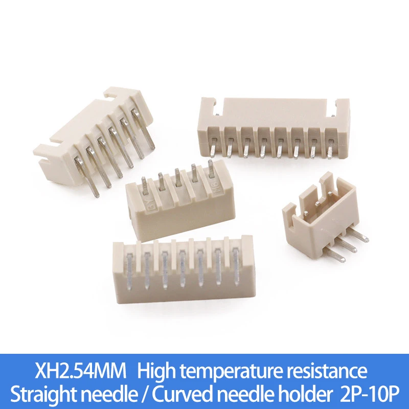 XH2.54MM Straight/Curved needle socket connector with high temperature resistance and flame retardant socket 2P-10P terminal