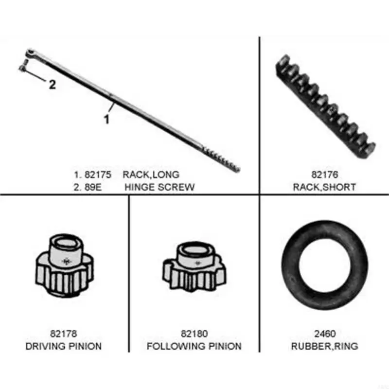 J6PE 4 Piece Gear and Rack Set for Hand Crank Shoe Repair Machine Service