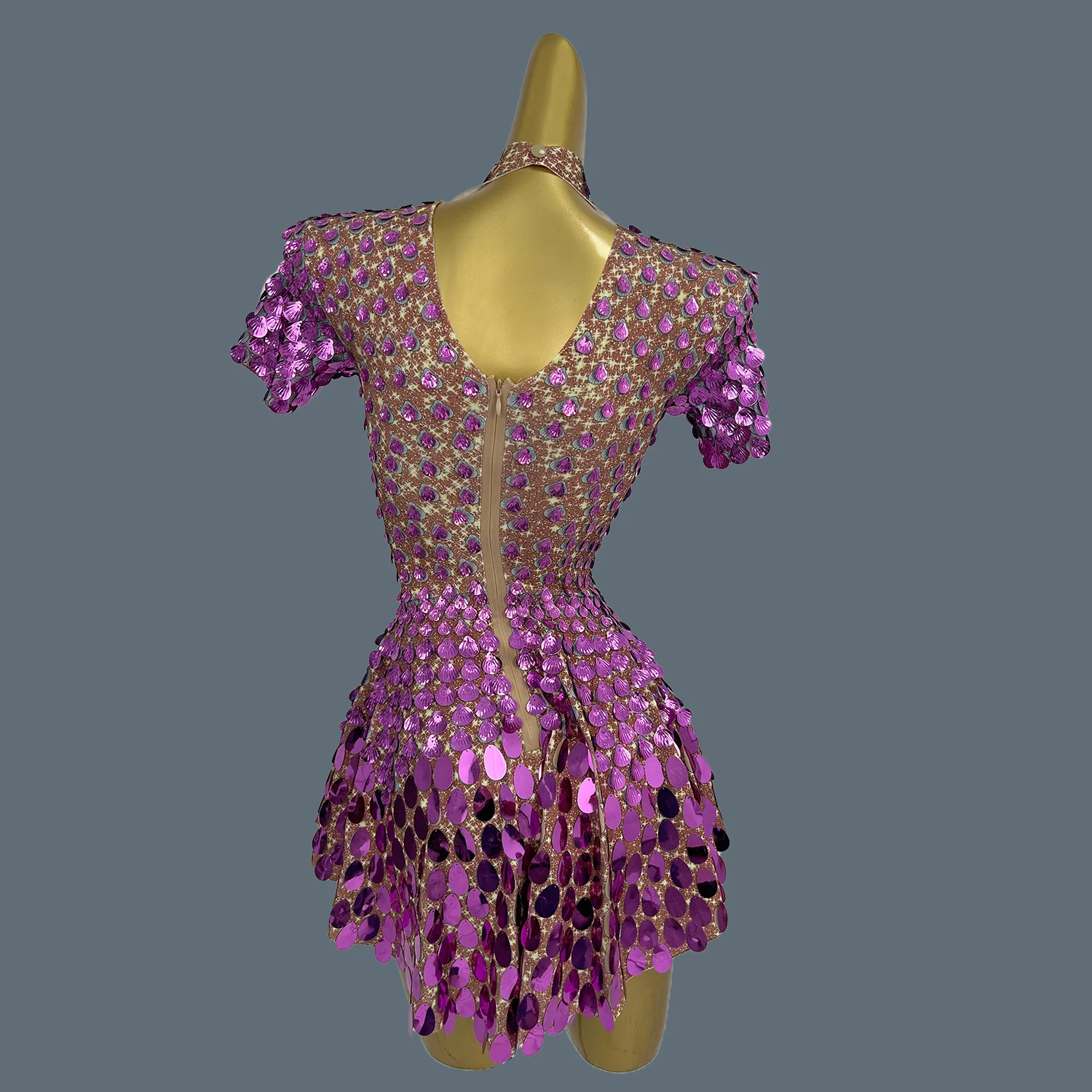 

Sparkly Sequins Latin Dress Stage Wear Celebrate Birthday Prom Short Dress Nightclub Stage Performance Dance Costume Jinsique