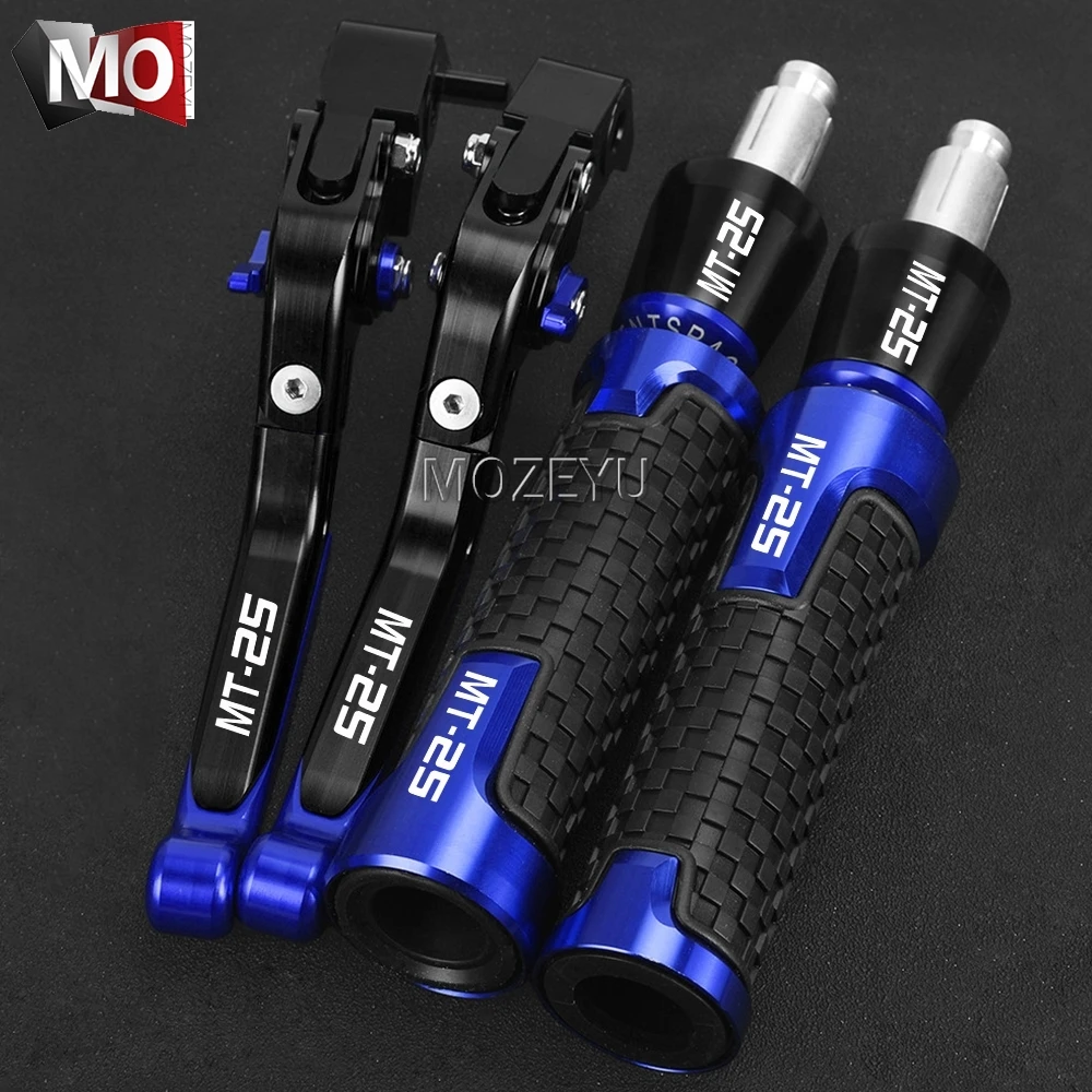 

For YAMAHA MT25 MT 25 MT-25 2005 2006 Motorcycle Adjustable Aluminum Brake Clutch Levers 7/8'' 22mm Handlebar grips Handle ends