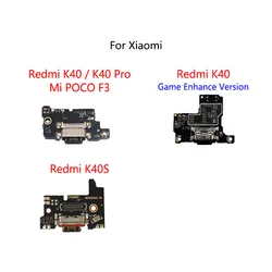 USB Charging Dock Port Socket Jack Connector Charge Board Flex Cable For Xiaomi Redmi K40 Game Version Pro 5G K40S / Mi POCO F3