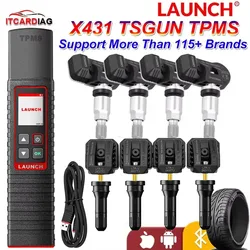 Launch X431 TSGUN TPMS 433 + 315MHZ RF 센서 휴대용 X-431 TSGUN 자동차 타이어 압력 감지기 프로그래밍 진단 도구, 2 in 1