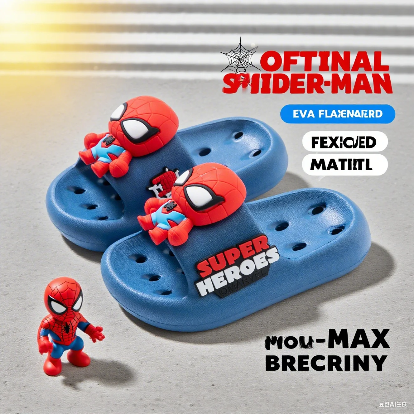 

Disney Children's Slippers Summer Boys Spiderman Slipper Anti-slip Hole Kids Beach Shoes Soft Bottom Toddler Home Slipper
