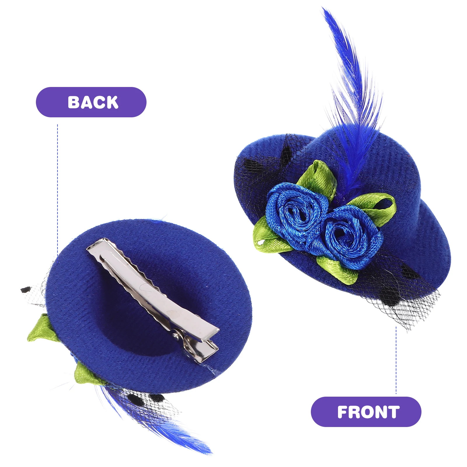

24pcs Hat Hats Fascinator Hats Colorful Mesh Ribbon Kids Girls Party Wedding Fascinator Hat Hair Clip Birthday Stage