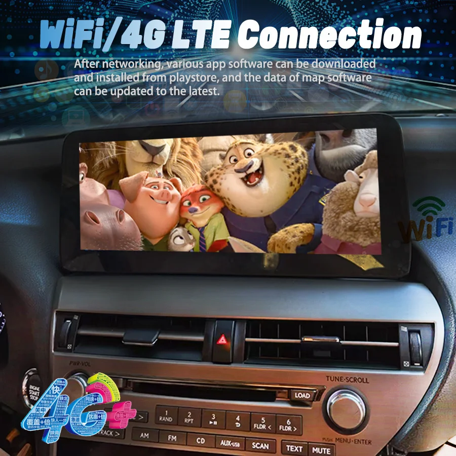 12.3inch Android Car Screen For Lexus RX RX270 RX350 RX450H 2009-2015 Auto Radio Multimedia Video Player GPS CarPlay Navigation