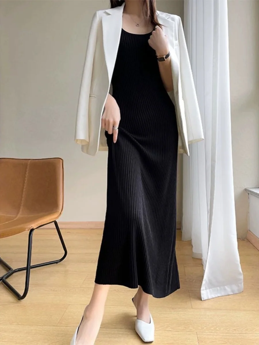 سترة نسائية من الحرير الجليدي ملفوفة Dr Vest Top Boting Midi Dr أرجواني طويل فوق الركبة ثوب Materni مستدير Ne عالي الخصر على شكل حرف a... #3