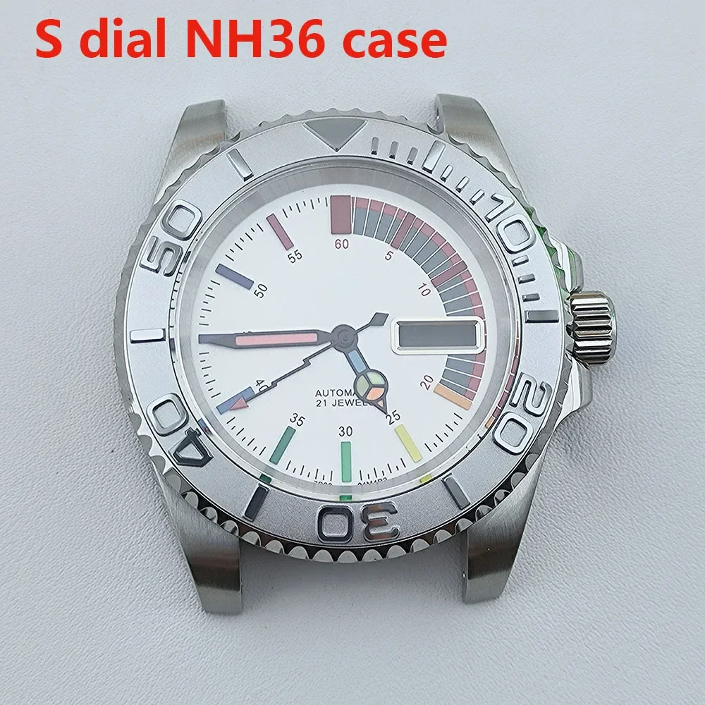 40mm NH36 Case 3 o\'clock Movement S Dial Automatic Mechanical Watch Sapphire Glass Men\'s Watch for SKX007 NH36 Movement