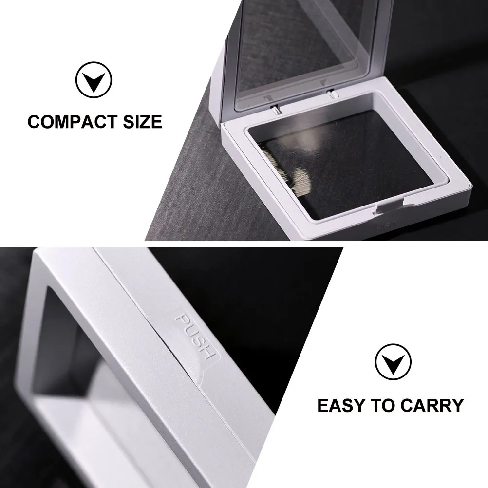 

3Pcs White Jewelry Brooch Display Box Clear Window Durable Jewelry Storage Container Compact Size for Necklace Earrings