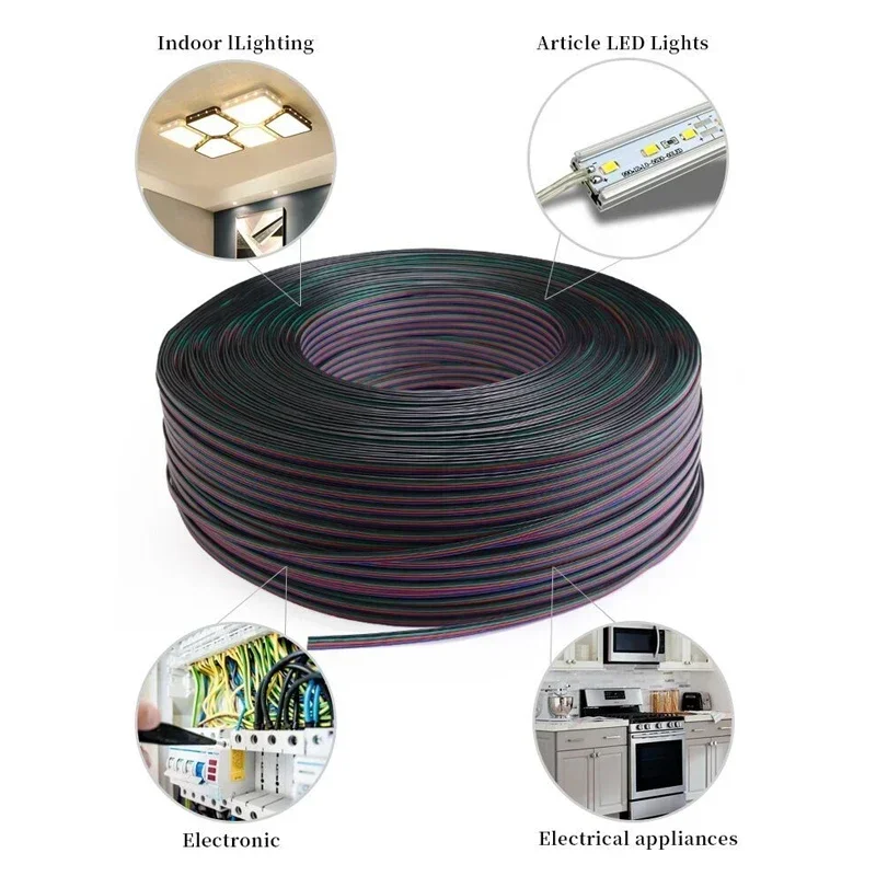 3/5/10m LED Cable Electrical Wire 2/3/4/5/6pin LED Extension Cables For RGB RGBW RGBWW SMD WS2812B LED Strip Light JST Connector