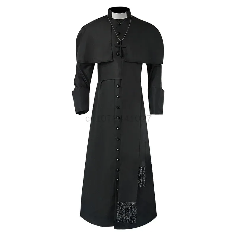 Waq89 Clergy Men Cassock Priest Costume Bishop Roman Catholic Church Soutane Pope Pastor Father Mass Missionary Robes New 2025