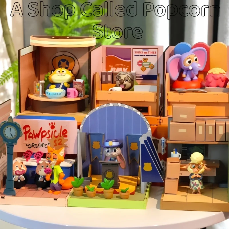

In - Stock Authentic Zootopia Diy Assembly Scene Blind Box Mo,Vie - Related Trendy Toy, Desktop Model Ornament Gift