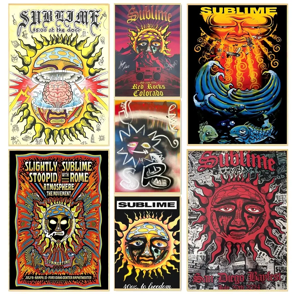 Band S-Sublime Mix Poster Prints Wall Painting Bedroom Living Room Wall Bar Restaurant Sticker Large