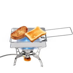 Foldable Stainless Steel Toaster Plate Portable Outdoor Camping Bread Toaster Grill Backpacking Hiking Picnic Mesh Net Grill