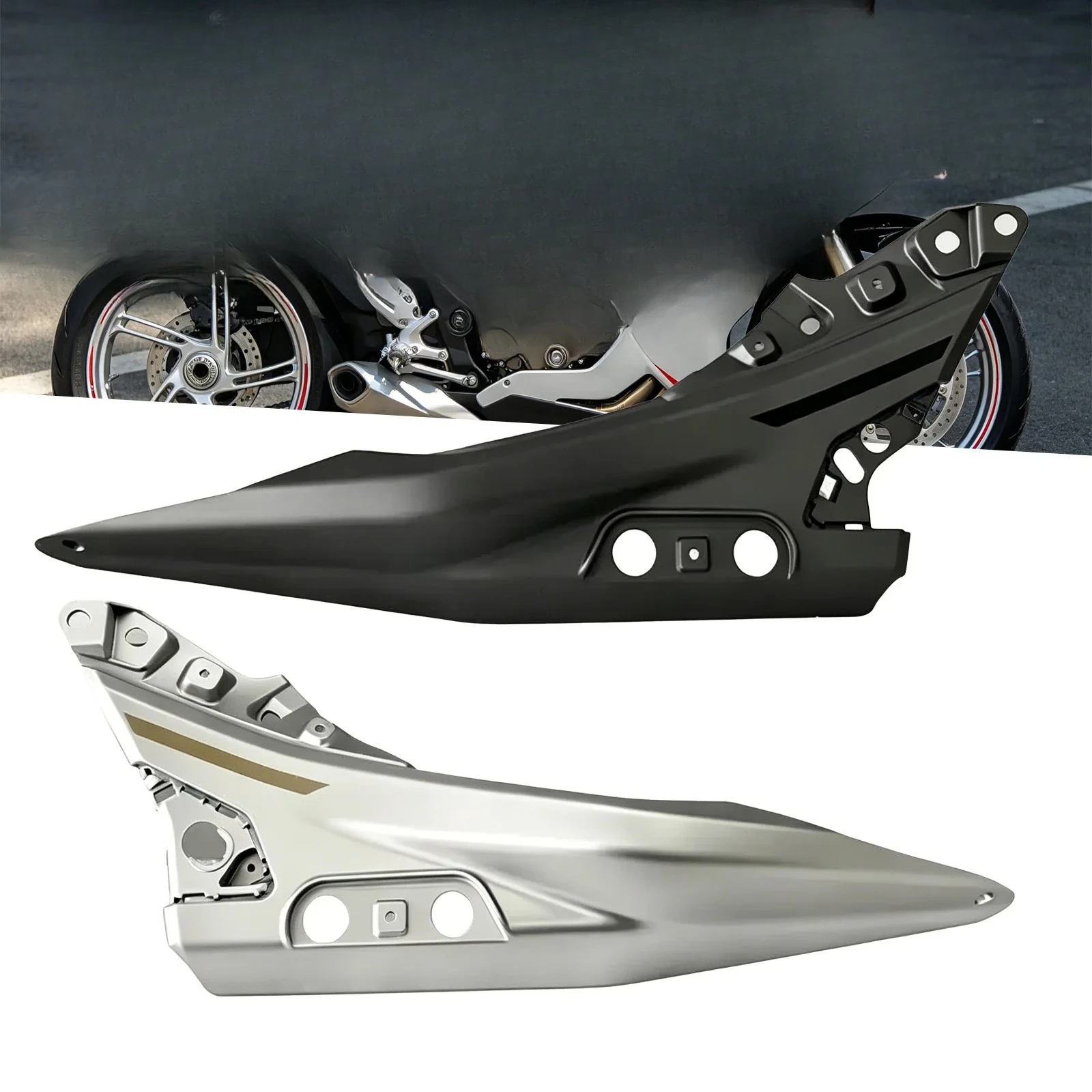 For CFMOTO 750SR CF750-2 OEM Rear Fairing Decal Kit Left Right Side Cover Under Seat Cowl Assembly Original Parts Ornamental