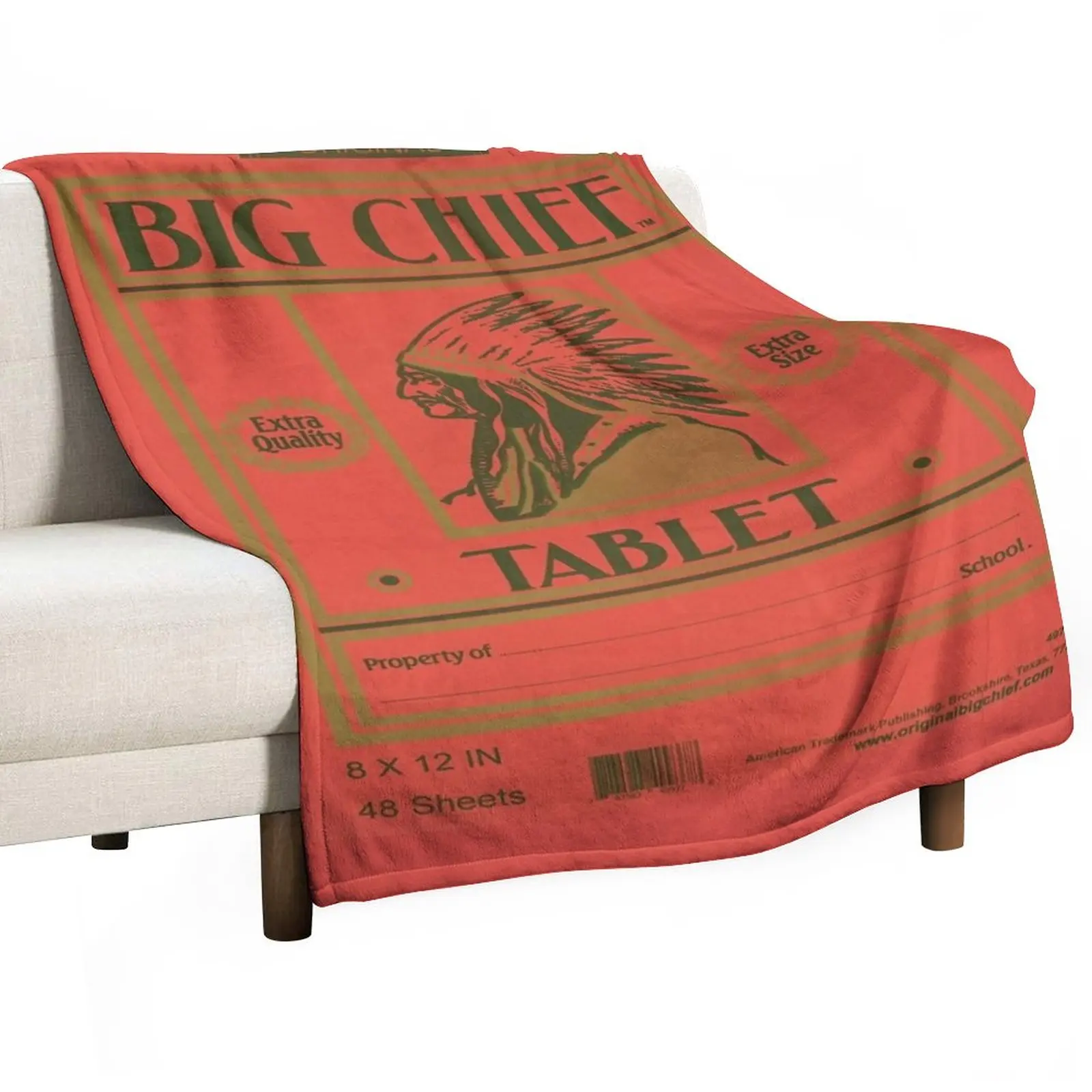

Big Chief Vintage Tablet Cover Throw Blanket Luxury Brand Blanket Thermal Blanket bed plaid Furry