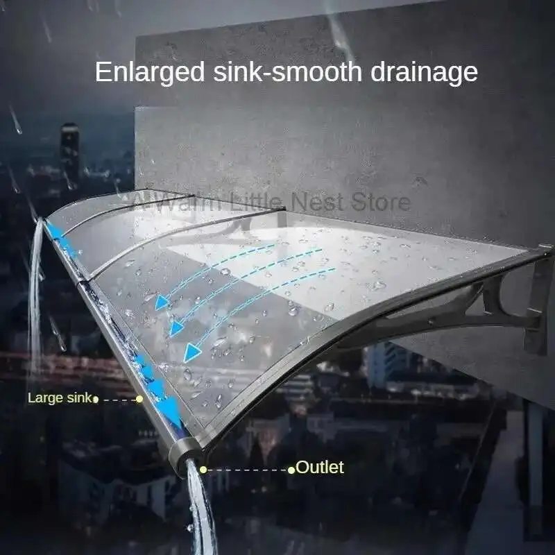 Awning Light Luxury for Smooth Restaurant Modern Metal Sunshade Awnings Small Commercial Awnings for Air Conditioning Host
