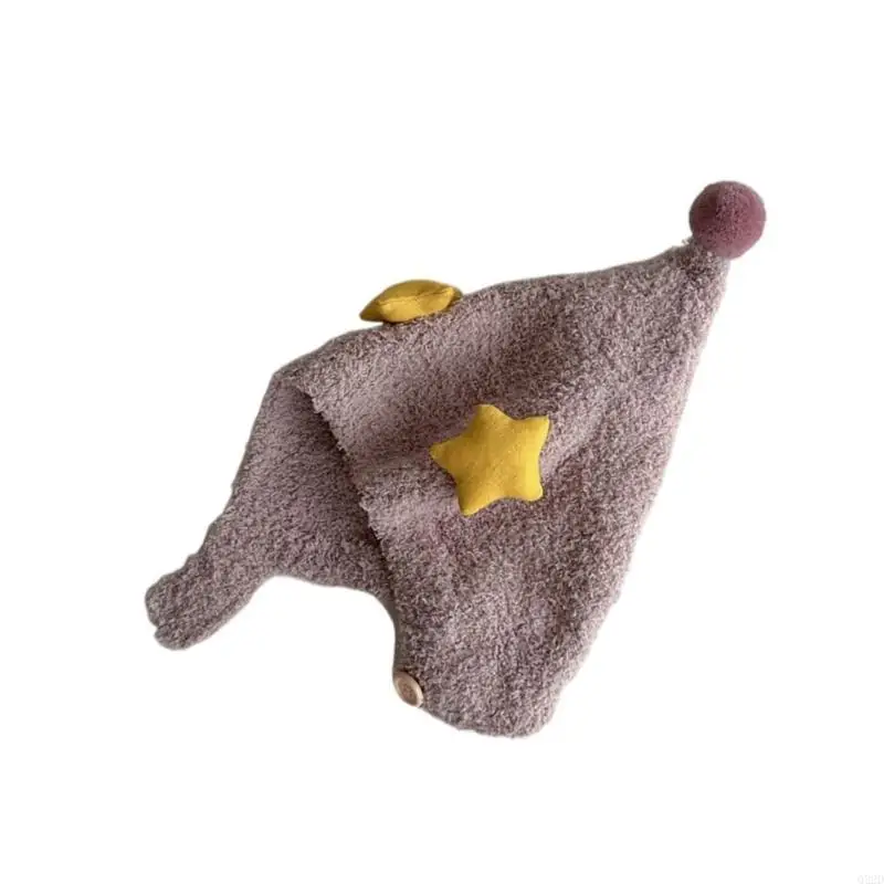

Q22D Baby Ear Protections Hat Soft and Warm Bonnet Cap with Decorative Star