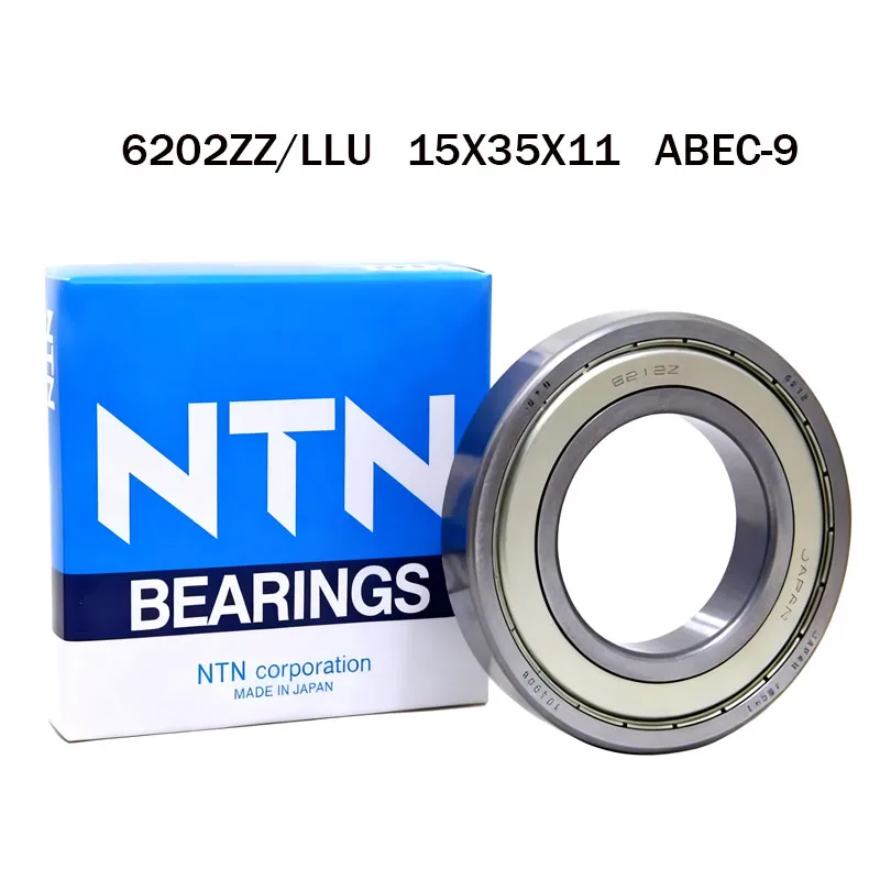100 ٪ تحمل NTN اليابانية الأصلية 5PCS 6202-ZZ 6202-LLU ABEC-9 BALL BEARING 15X35X11MM عالية السرعة عمق جروف 6202 حامل