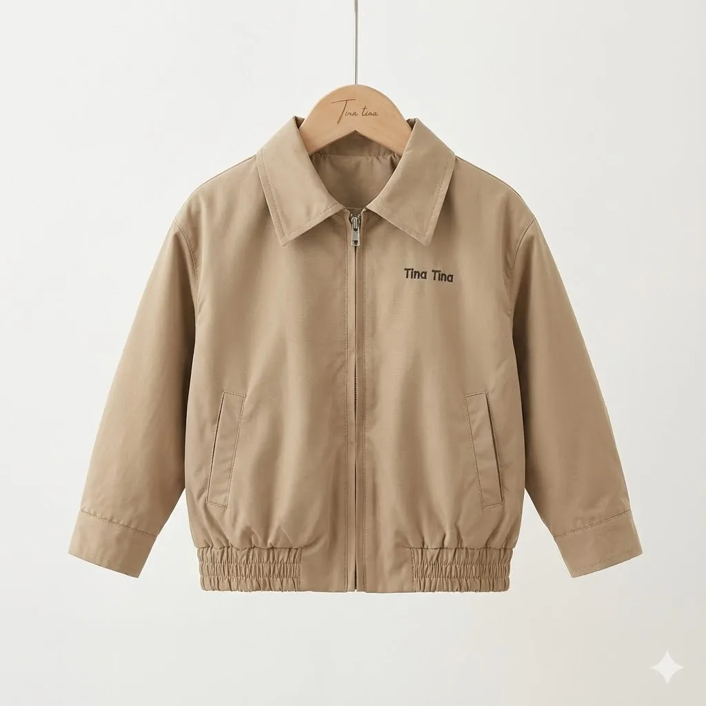 

Весенне-осенняя куртка цвета хаки для девочек, повседневная детская ветровка, пальто с отложным воротником, верхняя одежда, одежда для малышей, топы