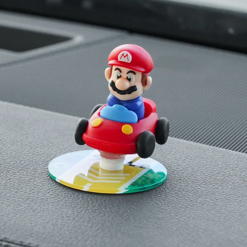 سوبر ماريو بروس سيارة الحلي أنيمي الانجراف الدورية ديكور السيارات الداخلي الكرتون سيارة مركز وحدة التحكم نموذج اكسسوارات الهدايا #6