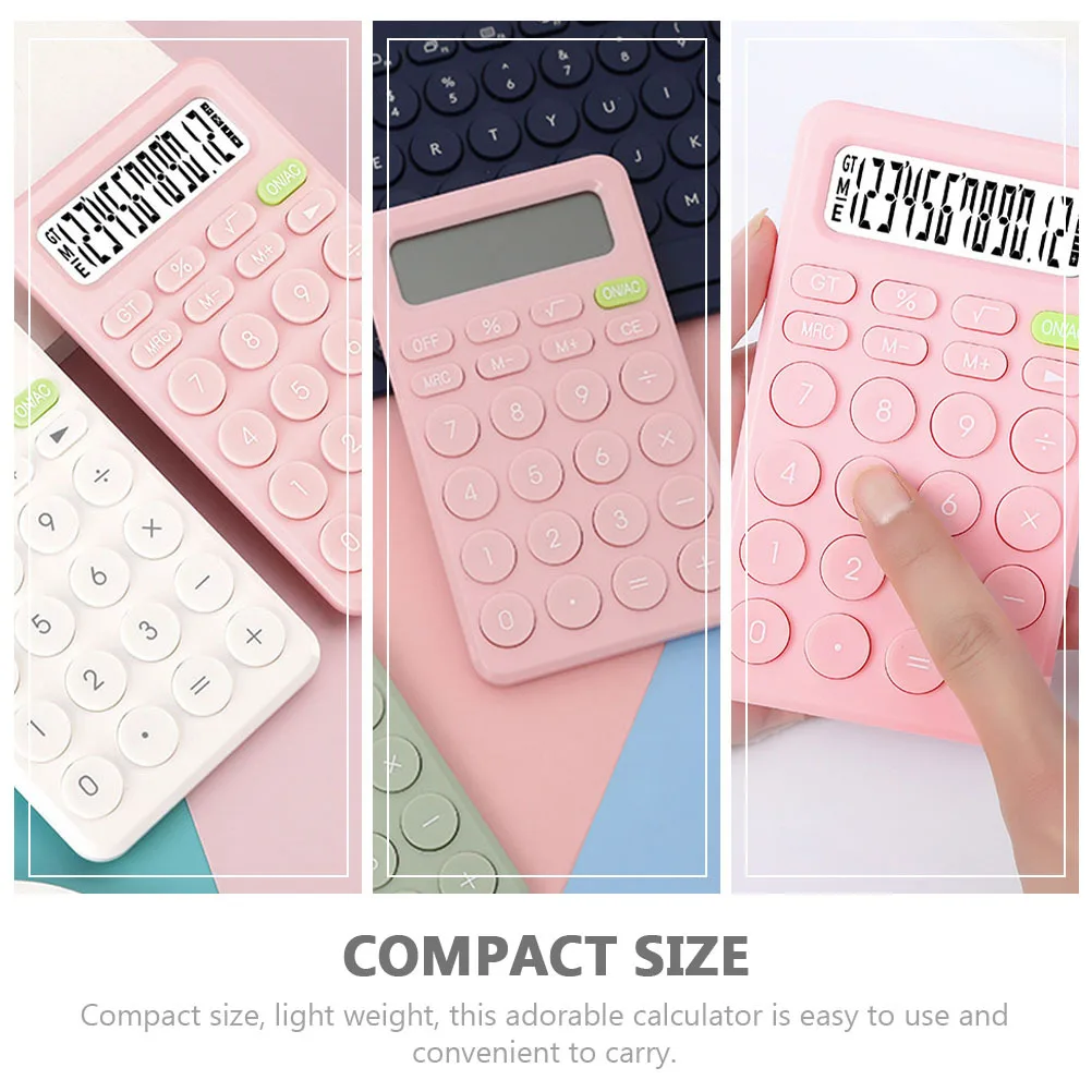 

Office Calculator Mini Lightweight 8- Clear Display Comfortable Button Non-Slip Base Compact School Student Home Calculator