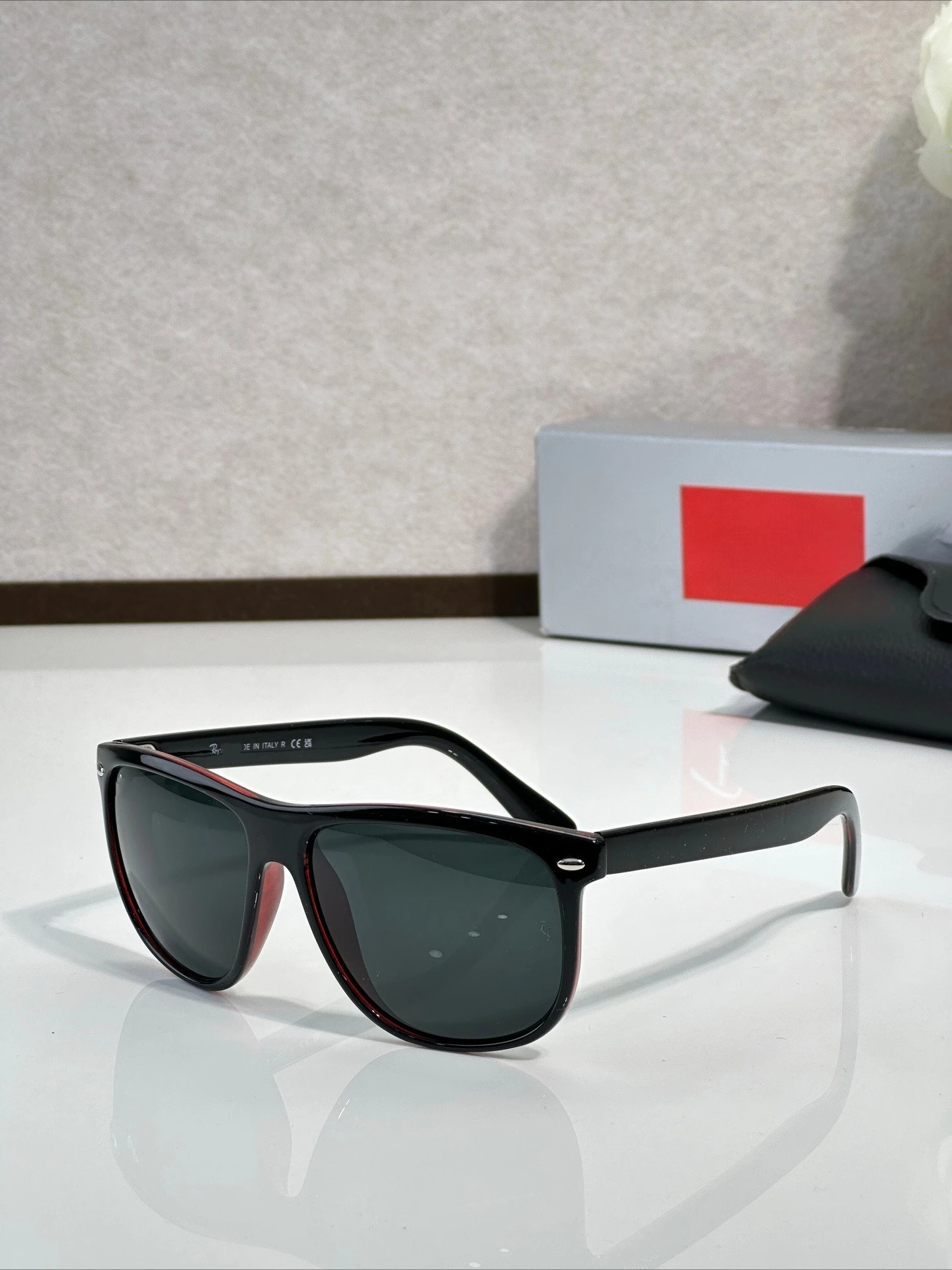 

RB 4147 Acetate Sunglasses Black Blue Square UV Protection Unisex Luxury Fashion Casual Streetwear Classic Daily Shades Eyewear