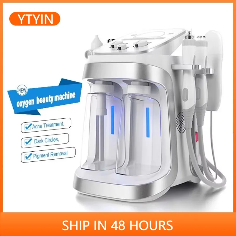 

YTYIN6 In 1 H2o2 Water Oxygen Jet High Frequency Plasma Care Facial Small Bubble Facial Cleaning Beauty Equipment