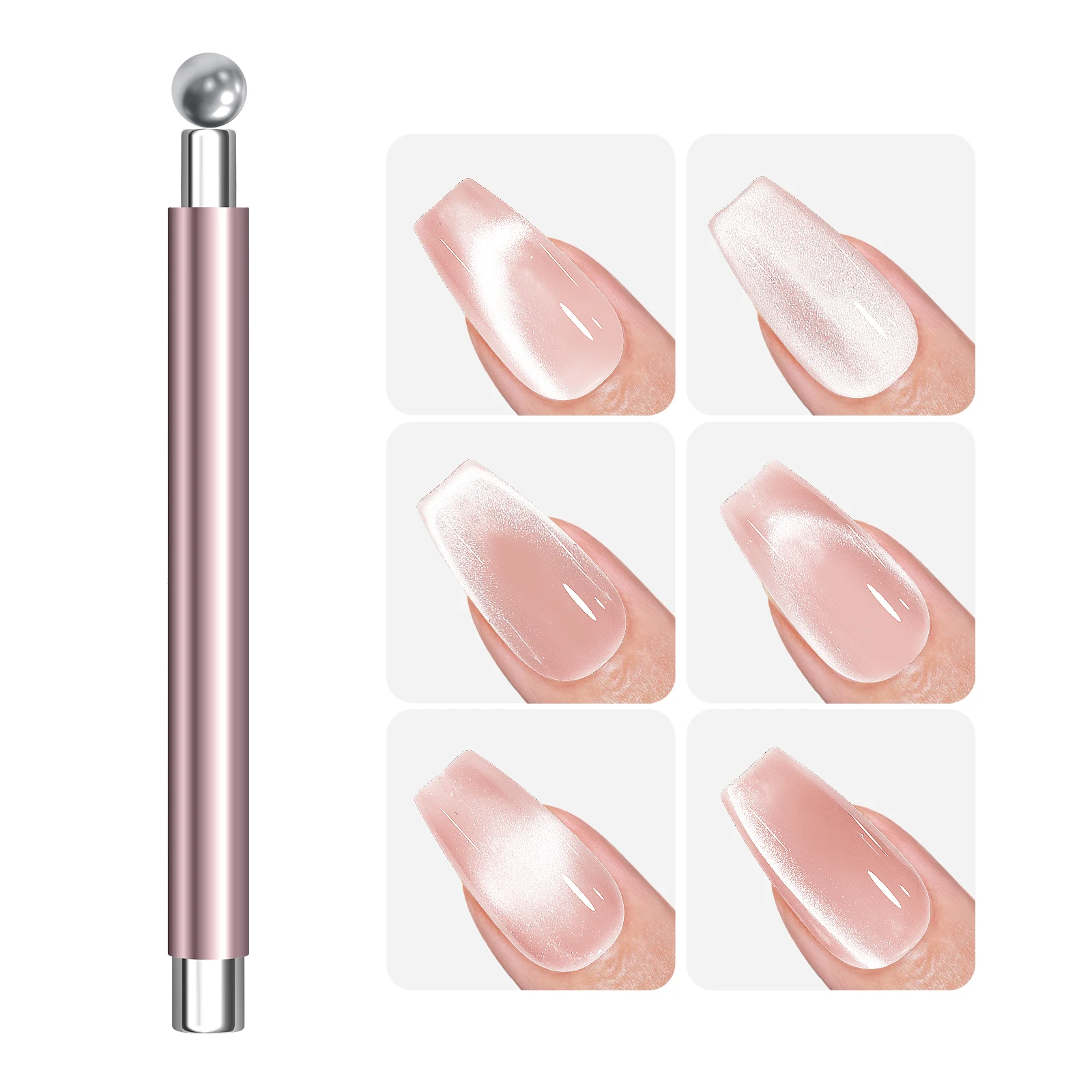 4/7 stuks Cat Eye magneetset met Y-vormig ijzer voor hartvormig Cat Eye-effect, magnetisch ontwerp, multifunctionele DIY nagelgereedschap benodigdheden