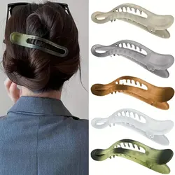 Frosted One-word Horizontal Clip Large Duckbill Clip Korean Hairpin Simple Temperament Shark Clip Female Online Influencer Head