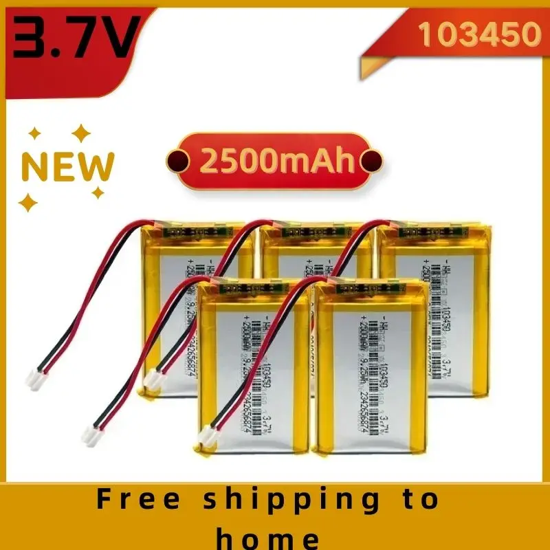 

2000mAh 3.7V 103450 Lithium Polymer Lipo Li-Po Battery for GPS MP3 MP4 Driving Recorder Bluetooth Headset Power Bank Navigator