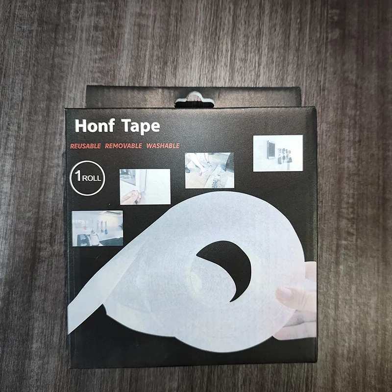 شريط نانو سميك مع التصاق قوي، قابل للغسل، شريط سحري خالٍ من البقايا، شريط نانو شفاف من الأكريليك على الوجهين #6