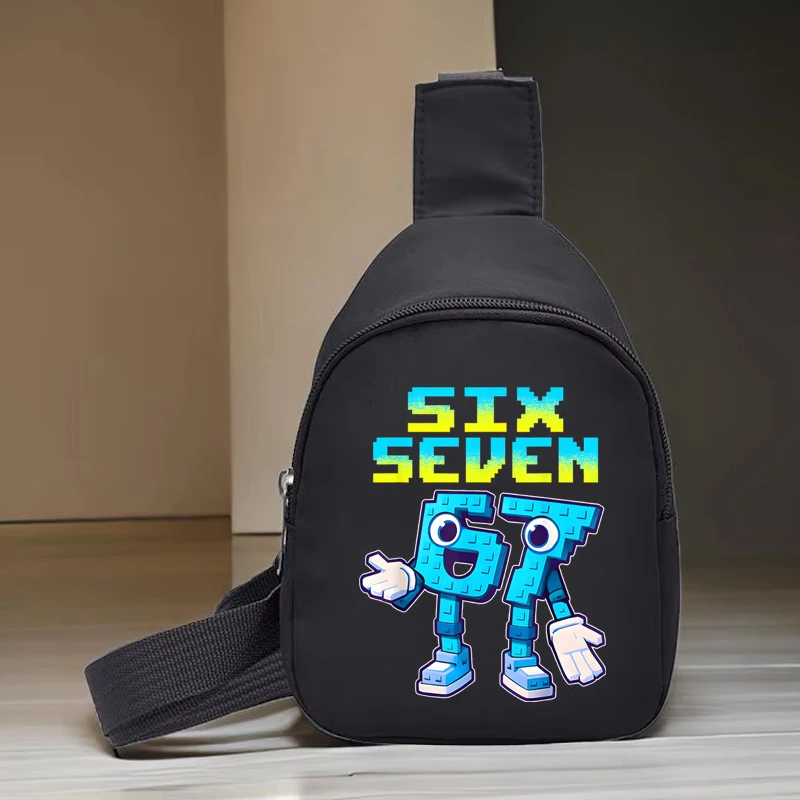 ホットセール子供用チェストバッグ シックスセブン イタリアンブレインロット キュートな財布とハンドバッグ 女の子 男の子 67 シックスセブン ロングストラップショルダーバッグ