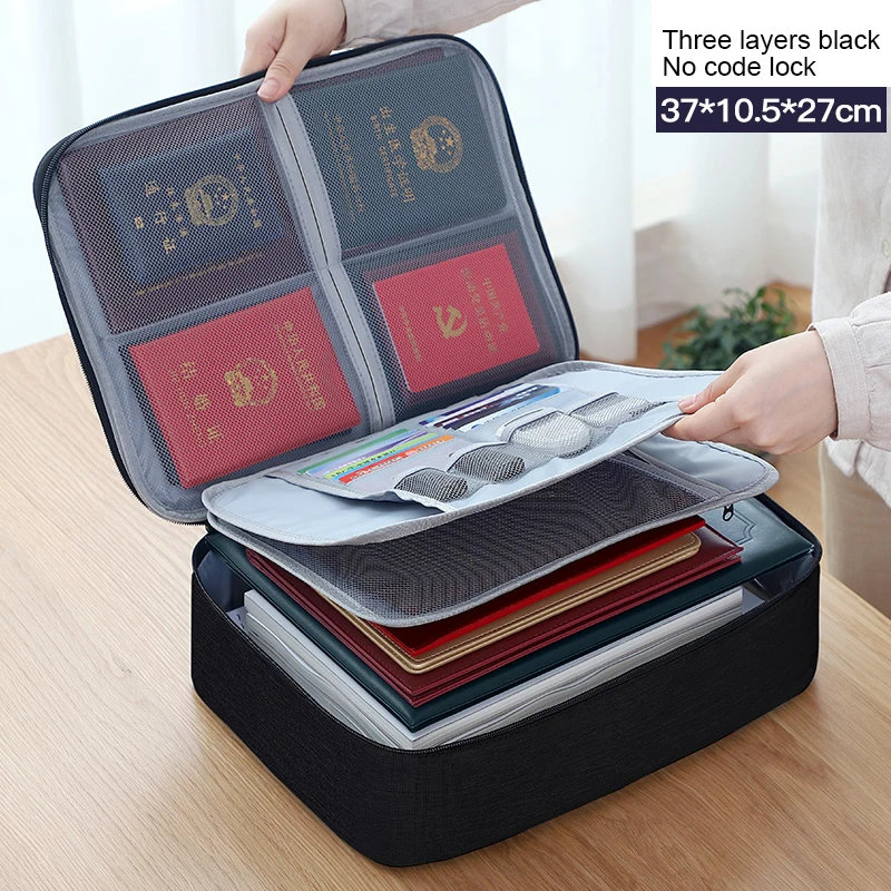 Rits Document Opbergtas Grote Kleding Bagage Compressie Lock Hersluitbare Handtas Draagbare Reizen Home Organisatie