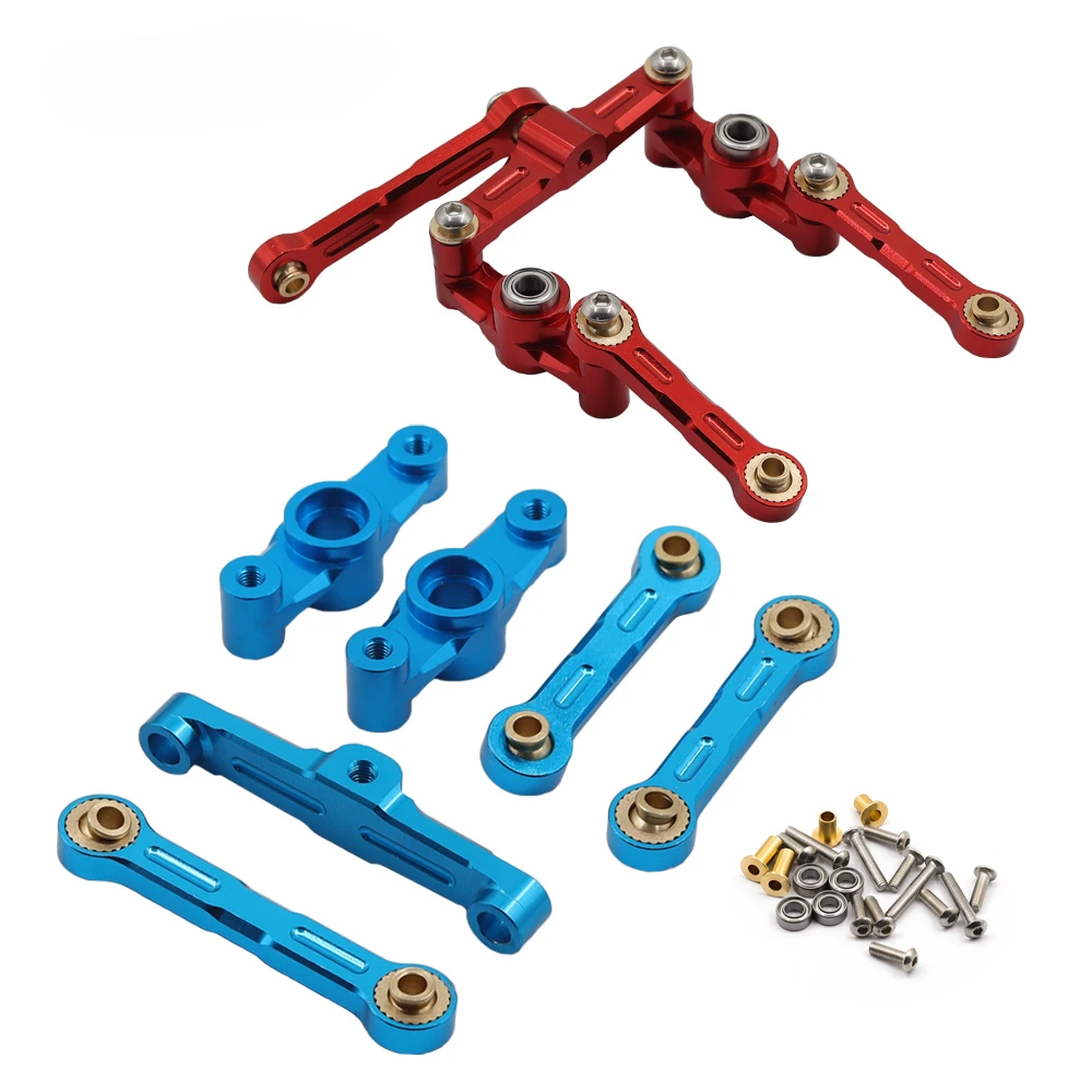 

Aluminum Ball Bearing Crank Steering Assembly Link Set for Tamiya TT02 TT-02 TT-02D 1/10 RC Drift Car Parts