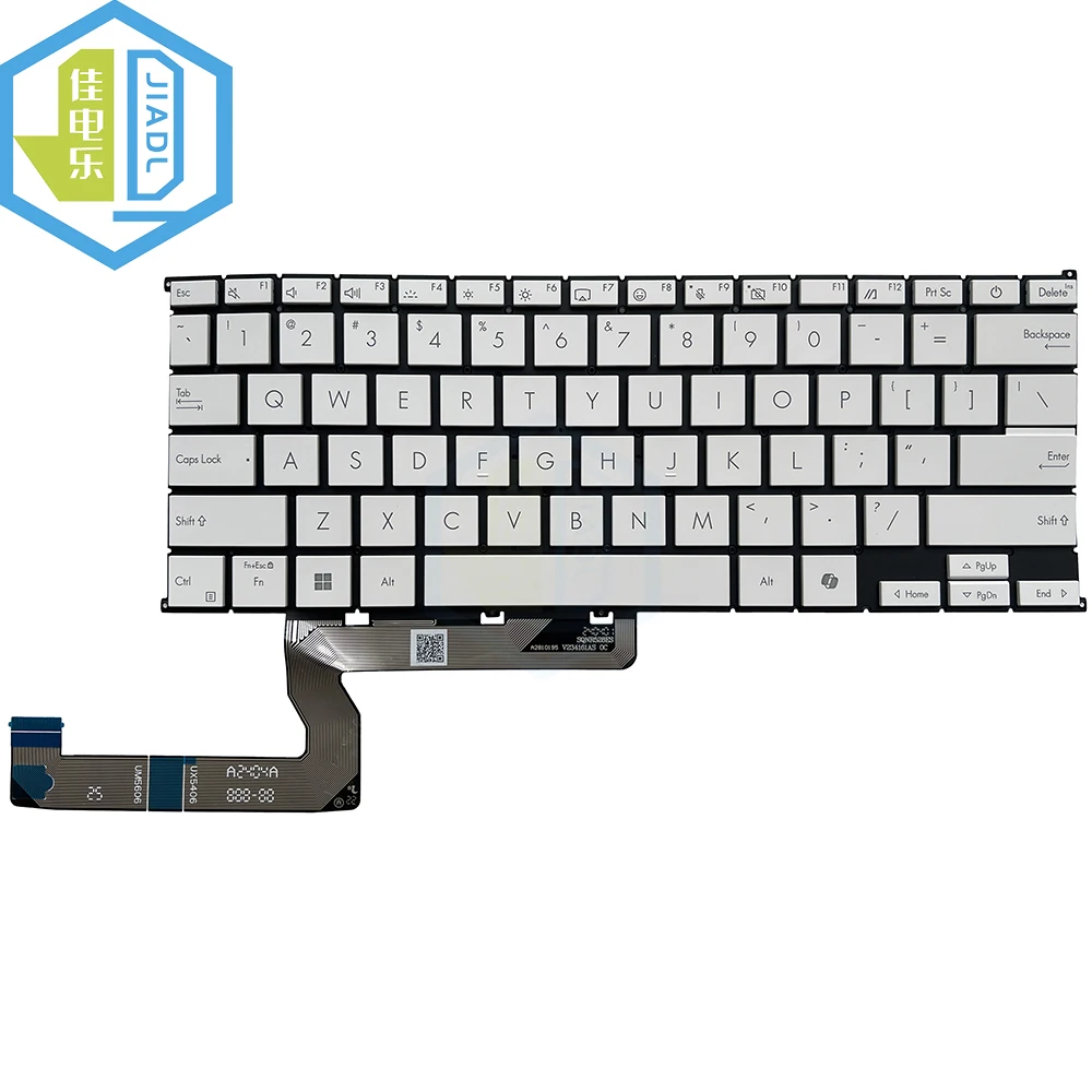 

New US RU Backlit Keyboard For ASUS Zenbook UX5406 UM5606 UX5406SA UM5606WA backlight With AI Version White Keys