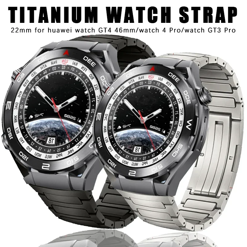 

22mm Titanium Strap For Huawei Watch Ultimate 3 4 4 Pro Bracelet Band For Huawei Watch Buds/GT2 3 4 5 GT3Pro 46mm/GSPro GS4 3 3i