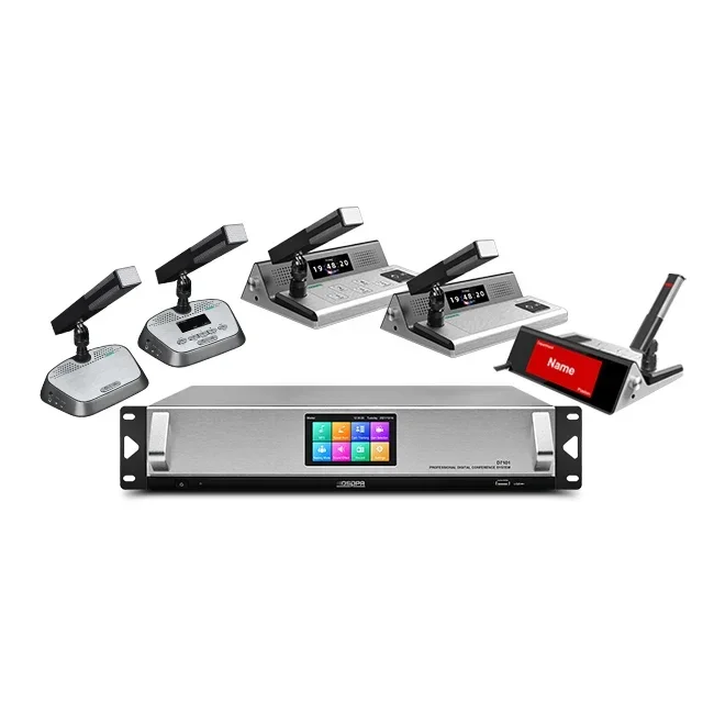 New Built-in DSP Processor Automatic Conference Camera Tracking Digital Discussion And Speech Voting Network Conference System