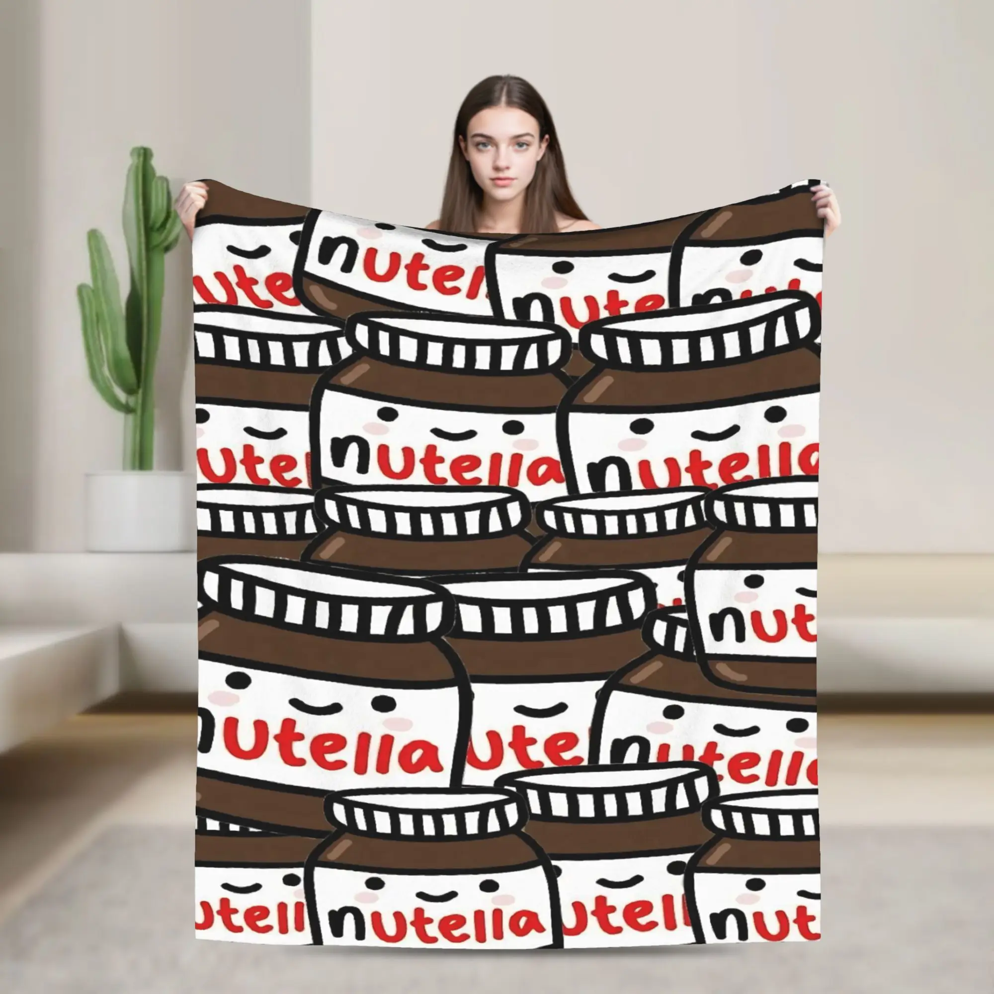 Cartoon  N-NutellaS-ES Blankets  Soft Warm Novelty Plush Throw Blanket For Girls Boys Couch Bed Flannel Bedspread Bed Cover