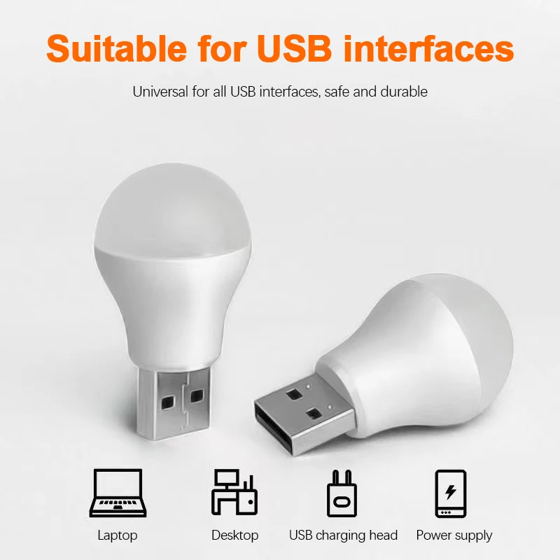 1-5pcs LED Night Light Mini USB Light Bedroom Bedside Baby Nursery Dimmable Night Feeding Lamp USB Portable Lighting Fixtures