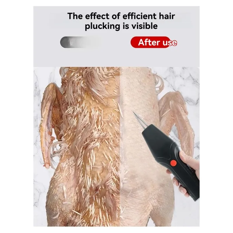 ناتف ريش الدواجن الكهربائي المحمول 7.4 فولت مقاوم للماء، مزيل ريش الدواجن الأسود #2