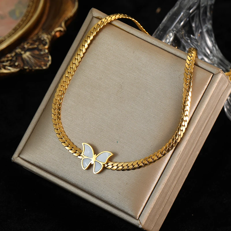 EILIECK 316L Edelstahl Blauer Zirkon Kristall Charm Halskette Ohrringe Armband Für Frauen Goldfarben Schmucksets Accessoires – Detail 6
