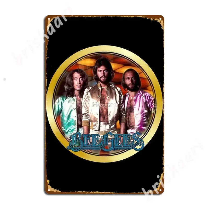 Bee Gees Vintage 1970 carteles de Metal personalizados, Mural de garaje de cine, crear pintura Mural, carteles de estaño