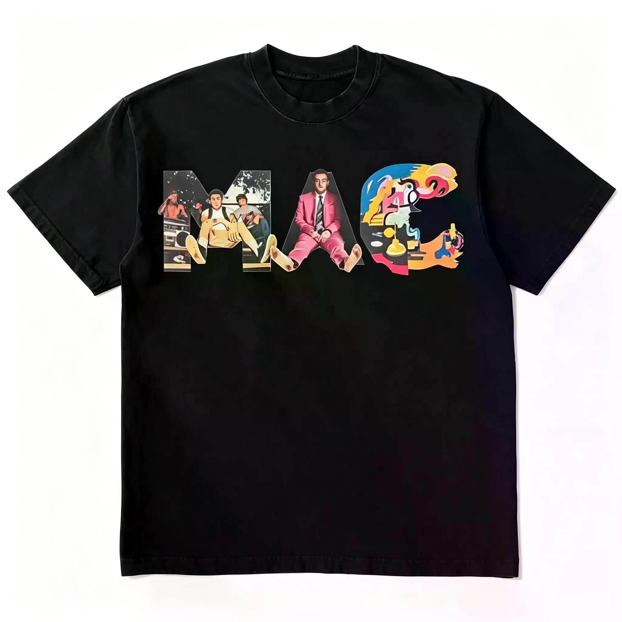 100% Head Collage Rapper, Vintage 90S Music Tee, Unisex Cotton Short Sleeve, Top Menswear, Global Trending Outfits Golf Gift T-Shirt For Men And Women