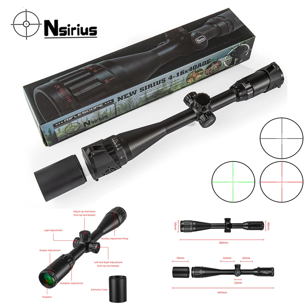 

SIRIUS 4-16x40 Hunting tactical Optical sight Precision Sniper rifle scope Spotting scope for rifle hunting Airsoft accessories