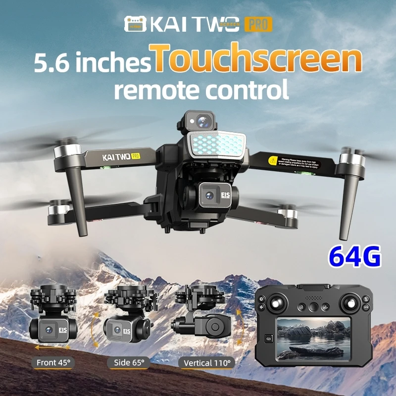 GPS Drone 8K Professional 3-axis PTZ 5.6 Large Screen Control 360° Laser Obstacle Avoidance Brushless FPV RC Dron