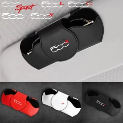 For Fiat 500X 500SPORT 500L 500c 500 500e abarth Car Sunglasses Holder Multi-function Glasses Clip Bill Clip Car accessories